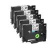5PK/10PK Label Tape Compatible with TZ TZe-231 131 631 Laminated Cassettes for Maker 12mm(5PK-Black on Blue) view 1