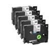 5PK/10PK Label Tape Compatible with TZ TZe-231 131 631 Laminated Cassettes for Maker 12mm(5PK-Black on Blue) view 2