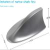 YPWWPMZ Sleek Shark Fin Car Antenna for Land Rover Discovery Sport 2016-2022,Strong Radio Signal Performance, Aerodynamic Design Improves Fuel Efficiency, Easy to Assemble,C-Gray view 2