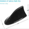 YPWWPMZ Sleek Shark Fin Car Antenna for Land Rover Range Rover 2013-2017,Strong Radio Signal Performance, Aerodynamic Design Improves Fuel Efficiency, Easy to Assemble,A-Black view 2