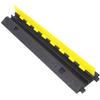 Cable Protector Ramp, 2 Channels Speed Bump Hump, Rubber Modular Speed Bump Rated 11000 LBS Load Capacity, Protective Wire Cord Ramp Driveway Rubber Traffic Speed Bumps Cable Protector,3 Packs view 4