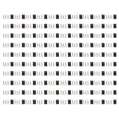for 100PCS 11010 Male JR Plug DIY Pin Kit Gold Plating Connector Ideal for Electronic Equipment and Model Aircraft Compatibility with