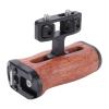 Akozon Camera Cage Wooden Handle 1/4 Inch Adjustable Screw Mount Camera Expansion Frame Side Hand Grip view 3