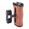 Akozon Camera Cage Wooden Handle 1/4 Inch Adjustable Screw Mount Camera Expansion Frame Side Hand Grip view 4