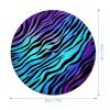Purple Blue Green Camouflage Zebra Stripes Round Mouse Pad Cute Funny Computer Mousepad Premium Washable Desktop Protection Mouse Mat with Non-Slip Rubber Base for Home Office view 2