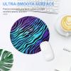 Purple Blue Green Camouflage Zebra Stripes Round Mouse Pad Cute Funny Computer Mousepad Premium Washable Desktop Protection Mouse Mat with Non-Slip Rubber Base for Home Office view 4