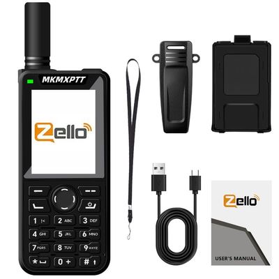 MKMXPTT Zello 4G Walkie-Talkie Bluetooth WiFi Compatible Android 9.11 2GB+16GB Storage Type-C Charging HD Sound Quality Global Communication Device