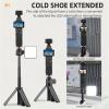 Compatible for Camera, Extension Pole Tripod with Handle Grip, Mini Selfie Stick for Vlogging view 3