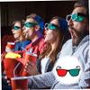 Gcroet 3D Glasses, Black Frame Red Green 3D Viewing Glasses for Dimensional Anaglyph TV Movie DVD Game and Amblyopia Training Eyeglasses.. view 3