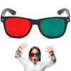 Gcroet 3D Glasses, Black Frame Red Green 3D Viewing Glasses for Dimensional Anaglyph TV Movie DVD Game and Amblyopia Training Eyeglasses.. view 4