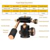 Compatible for DSLR Camera, Aluminum Travel Tripod with Ball Head & Quick Release Plate, Lightweight Video Support view 4