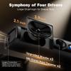 RIOWOIS Sound Bar for Smart TV,3.1ch Soundbar with Wired Subwoofer,100W Deep Bass, TV-ARC/Optical/AUX/Bluetooth 5.3 Connect, Surround Sound System for TV PC/Gaming/Projectors view 2