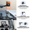 1Zero Dual Suction Cup Car Mount for GoPro Action Camera & Phone, Magnetic Mount for Go Pro, 3-in-1 Car Phone Holder for Magsafe, Compatible with GoPro Hero13/12/11/10/9 Insta 360 DJI Osmo Action view 2