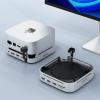 Mac mini M4 Docking Station with Display Port M.2 NVMe Enclosure, Mac mini M4 Dock Hub with 10Gbps UBS A USB C, SD TF Card Slots, 3.5mm Audio Jack view 1