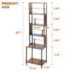 Aquzee DVD Shelf, Wooden CD Storage Rack, CD Holder with Adjustable Dividers, DVD Tower Rack, Media Storage Shelf for CDs/DVDs, Books, Video Games, Suitable for Living Room, Bedroom, Home Office view 2