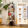 Aquzee DVD Shelf, Wooden CD Storage Rack, CD Holder with Adjustable Dividers, DVD Tower Rack, Media Storage Shelf for CDs/DVDs, Books, Video Games, Suitable for Living Room, Bedroom, Home Office view 3