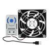 80mm Fan Portable Cooling Fan 0-60 Temperature Control for Tablet Receiver Router Computer Cabinet Component Home Theater view 1