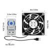 80mm Fan Portable Cooling Fan 0-60 Temperature Control for Tablet Receiver Router Computer Cabinet Component Home Theater view 4