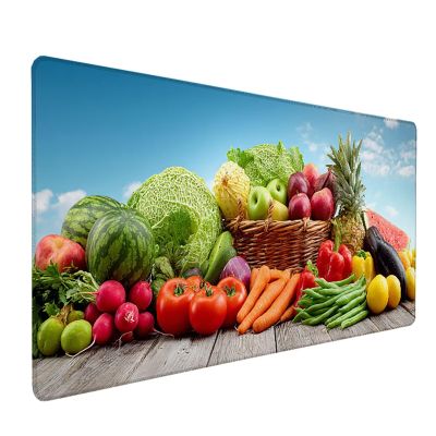 Fruit Mouse Pad, Color Gaming Mouse Pad 40x20in, Stitched Edges Large Desk Mat, Office Desk Accessories, Mousepad with Non-Slip Rubber Base, Large Gaming Keyboard Mat, for PC, Office Desktop Y-6065