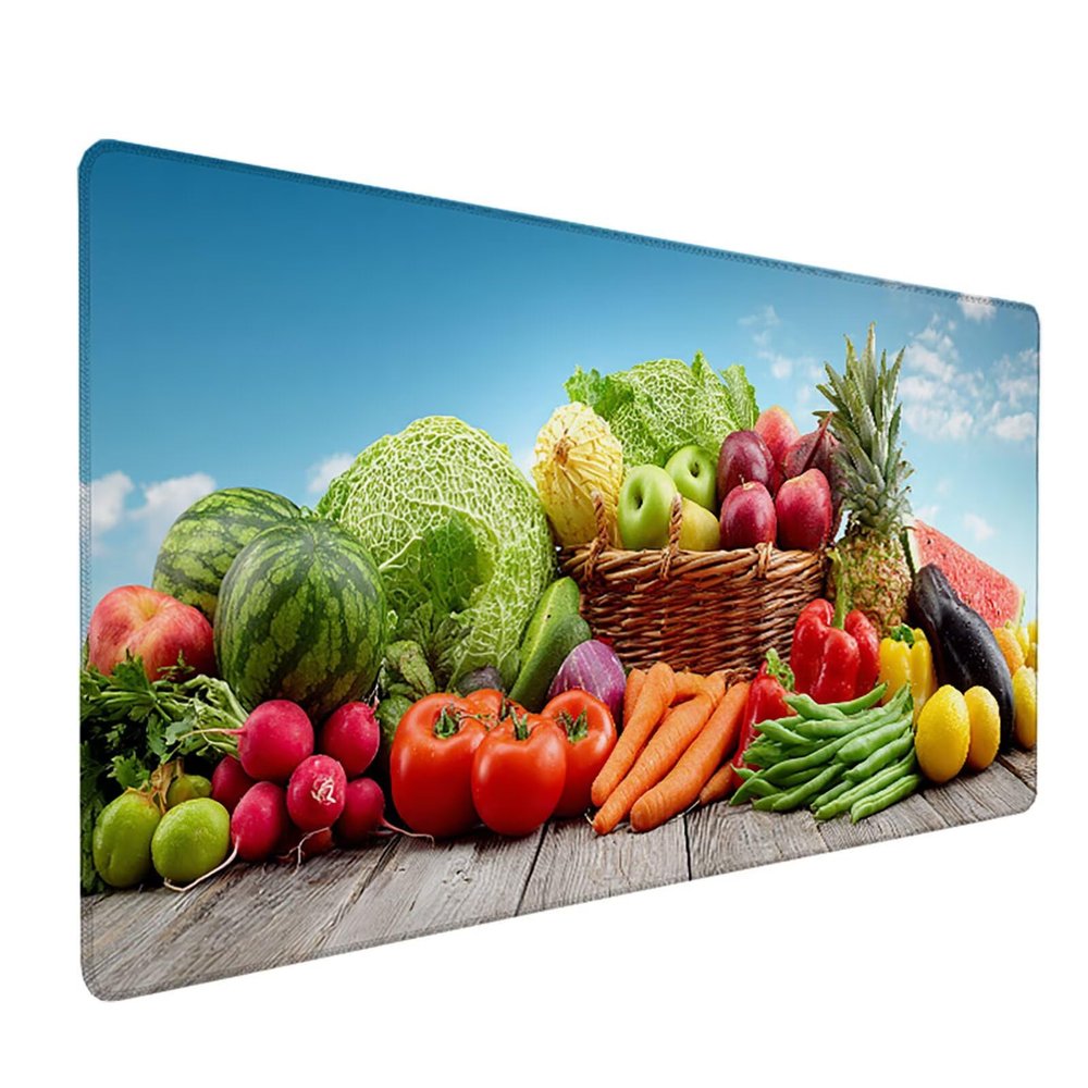 Fruit Mouse Pad, Color Gaming Mouse Pad 40x20in, Stitched Edges Large Desk Mat, Office Desk Accessories, Mousepad with Non-Slip Rubber Base, Large Gaming Keyboard Mat, for PC, Office Desktop Y-6065