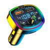 Blue Tooth FM Transmitter for Car, Car Adapter Charger, 2-Port Fast Charging Wireless Radio Receiver for Auto Music/Phone/PC/Road/Trip Handsfree Call, LED Backlit, U Disk view 1