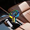 Blue Tooth FM Transmitter for Car, Car Adapter Charger, 2-Port Fast Charging Wireless Radio Receiver for Auto Music/Phone/PC/Road/Trip Handsfree Call, LED Backlit, U Disk view 3