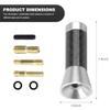 VCYOPN Car Short Antenna, 1.43 Inch Waterproof Carbon Fiber Auto Antenna Replacement Mast with Screws, Aluminum AM/FM Roof Radio Reception Antennas Mast for Cars Trucks SUVs (Silver) view 2