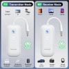 2025 Upgraded Airplane Bluetooth 5.4 Transmitter with aptX Adaptive, ElecMoga Airplane Travel Essentials Supports 2 AirPods or Headphones, 2-in-1 AUX Wireless Transmitter Receiver for TV, Car, White view 4