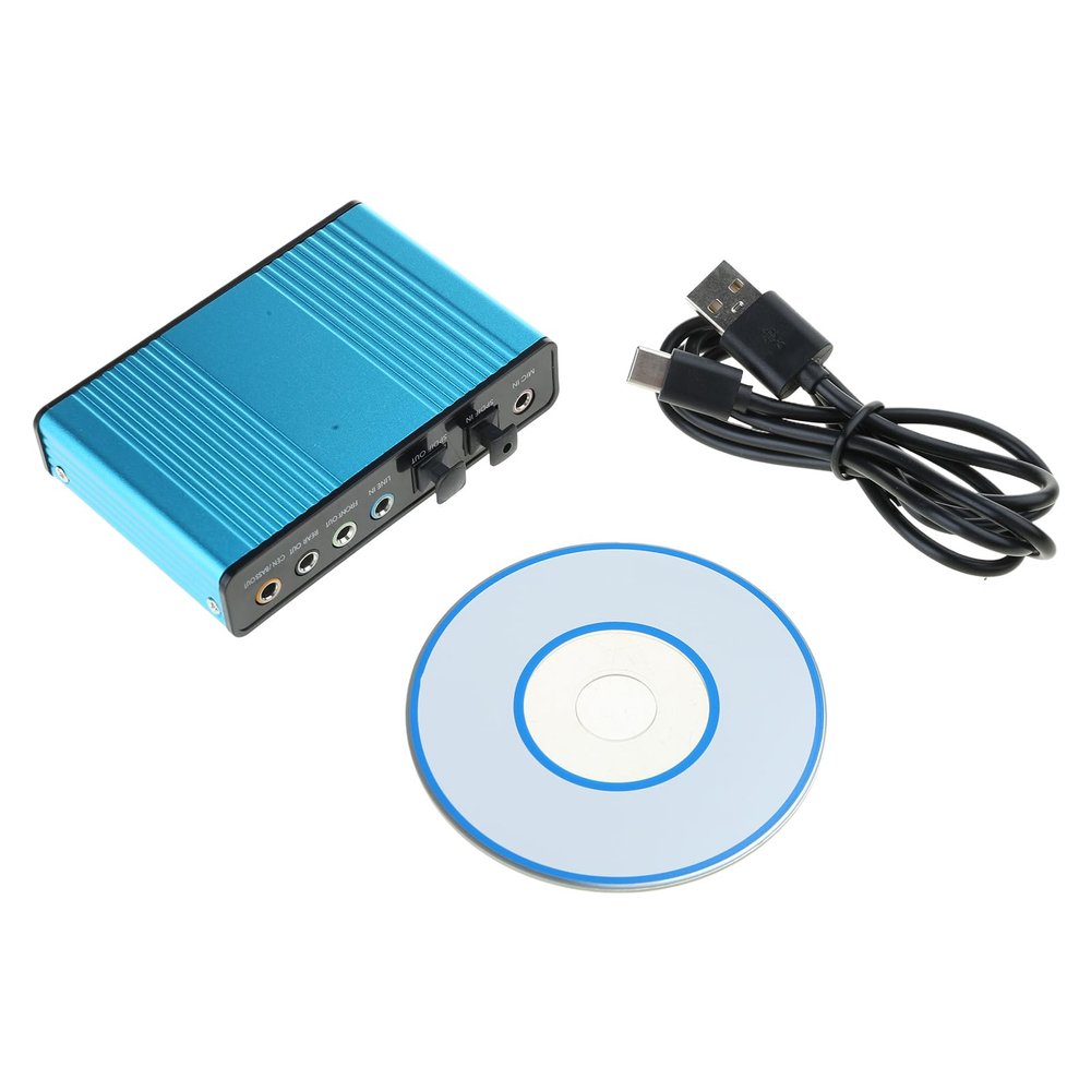 6 Channel External Sound Card USB External 5.1/7.1 Surround Optical S/PDIF Card Adapter for PC Laptop