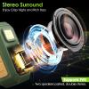 INFURTURE Wearable Bluetooth Speaker IP67 Waterproof Clip on Speaker, Shower Speake/Clean Sound/Stereo Pair/Wireless Running Speakers Built-in Mic/Men Gifts for Garden/Outdoor Work/Dog Walking-Green view 4