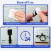 100 Pcs Hook and Loop Cable Ties, Self Adhesive Cable Management Desktop Cable Straps, Adjustable Cord Organizer for Desk Home Office Organization (Black) view 4