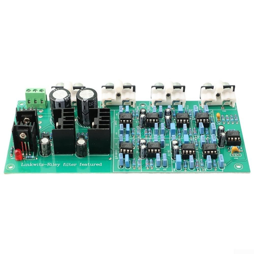 Electronic 3-Way Audio Crossover Board with Adjustable Frequency Points, 6-Channel Stereo Output for Treble/Midrange/Bass