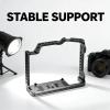 Aluminum Alloy Full Camera Cage, for 70D 80D 90D - Protective Video Rig, Camera rig stabilizer, Vertical Versatility view 4