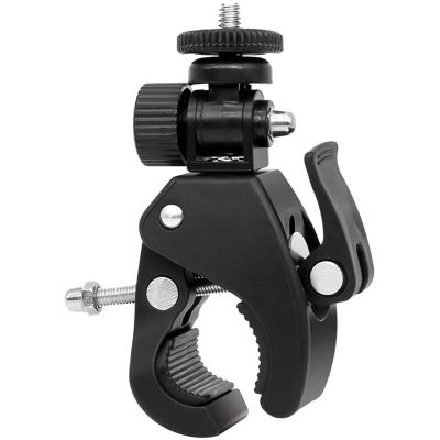 1/4 Inch Camera Bicycle Handlebar Mount, Clamp Bracket Tripod Screw for Holding LCD Monitor and DSLR Camera