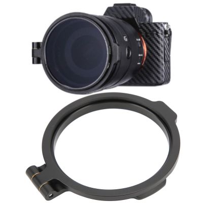 Pssopp Sturdy Durable Quick Switch Lens Filter Holder, Multi Sizes Convenient Aluminum Alloy Len Adapter Holder Compatible with Wide Angle Prime Zoom for Camera (82mm)
