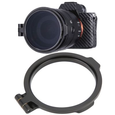 Pssopp Sturdy Durable Quick Switch Lens Filter Holder, Multi Sizes Convenient Aluminum Alloy Len Adapter Holder Compatible with Wide Angle Prime Zoom for Camera (77mm)