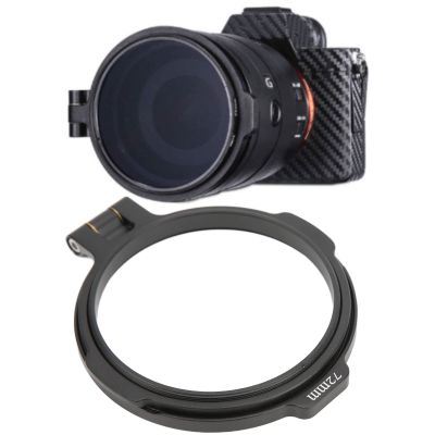 Pssopp Sturdy Durable Quick Switch Lens Filter Holder, Multi Sizes Convenient Aluminum Alloy Len Adapter Holder Compatible with Wide Angle Prime Zoom for Camera (72mm)