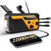 Emergency Radio with 4 Charging Cables, 22000mWh AM FM NOAA Weather Radio view 1