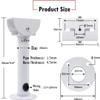Security Camera Pole Mount with Universal Adapter - Ceiling/Wall Bracket for CCTV, Dome, PTZ Cameras (Aluminum Construction)(11.8 inches Wall Mount with Plate) view 2