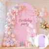 6.6ft Pink Purple Arch Cover Stretchy Backdrop Spandex Fitted Wedding Arch Backdrop Cover for Baby Shower Girls Birthday Party Bridal Shower Balloon Arch Stand Cover Banquet Photo Background view 1