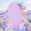 6.6ft Pink Purple Arch Cover Stretchy Backdrop Spandex Fitted Wedding Arch Backdrop Cover for Baby Shower Girls Birthday Party Bridal Shower Balloon Arch Stand Cover Banquet Photo Background view 2