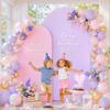 6.6ft Pink Purple Arch Cover Stretchy Backdrop Spandex Fitted Wedding Arch Backdrop Cover for Baby Shower Girls Birthday Party Bridal Shower Balloon Arch Stand Cover Banquet Photo Background view 3
