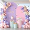 6.6ft Pink Purple Arch Cover Stretchy Backdrop Spandex Fitted Wedding Arch Backdrop Cover for Baby Shower Girls Birthday Party Bridal Shower Balloon Arch Stand Cover Banquet Photo Background view 4