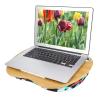 Portable Laptop Desk Stand | 3 - in - 1 Bed Tray & Office Pillow for 14" Laptops | Ergonomic Cushion for Home Office / Travel / Nap | Lightweight MDF Board with Food - Grade Beads (multicolor flowers) view 2
