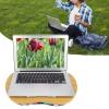 Portable Laptop Desk Stand | 3 - in - 1 Bed Tray & Office Pillow for 14" Laptops | Ergonomic Cushion for Home Office / Travel / Nap | Lightweight MDF Board with Food - Grade Beads (multicolor flowers) view 3