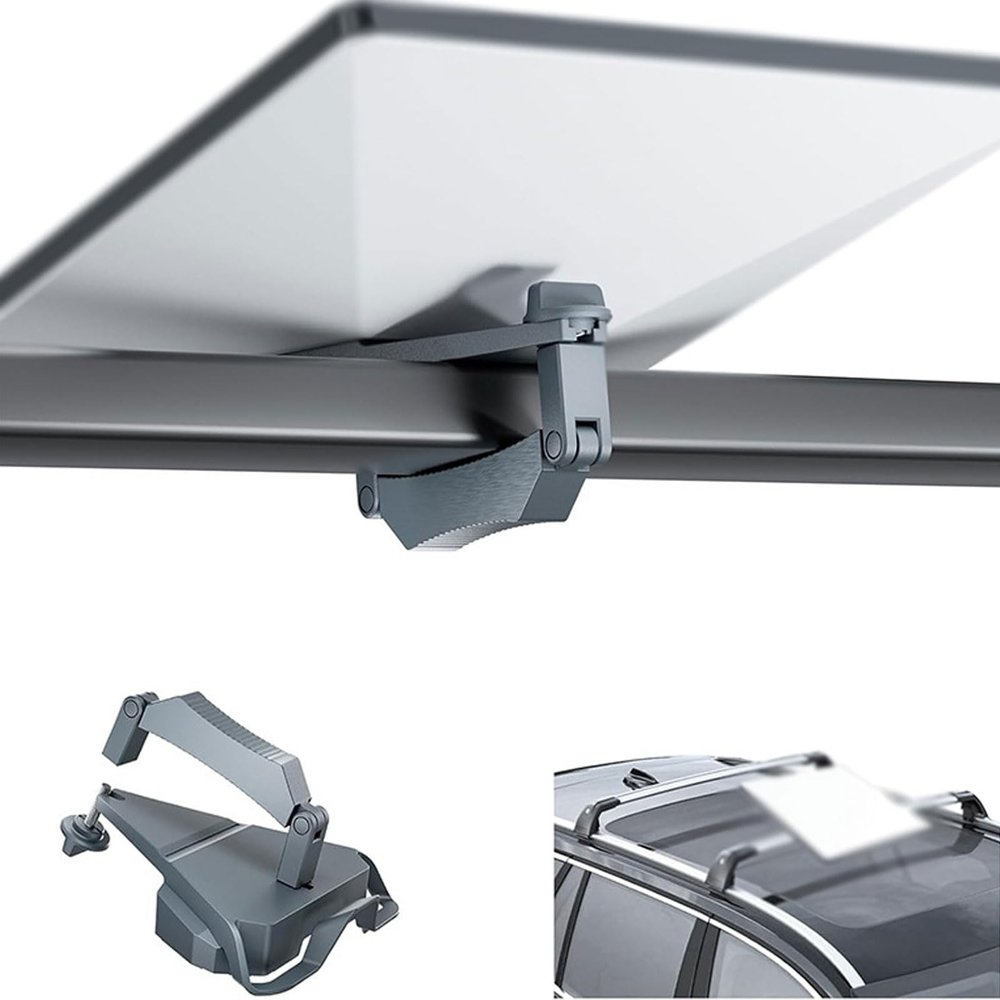 LICAEVEY Adjustable Satellite Mount, 0.47-1.89in Aluminium Alloy Car Roof Mount for Mini Dish RV Camping Antenna Installations