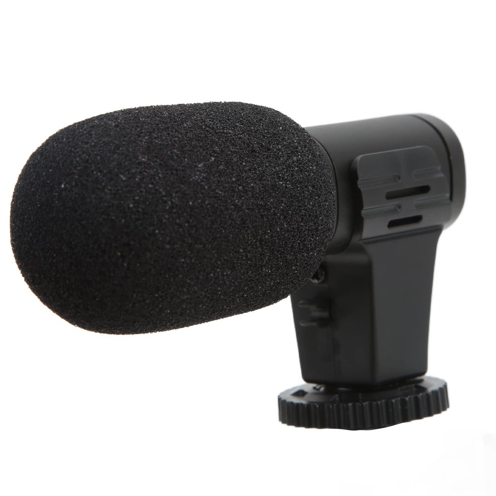 CHICIRIS Windproof Mini Microphone, Plug and Play for Live Conferences, Phone Compatibility, Lightweight Design, Reusable Sponge, Portable for Interviews, Podcasting, Home Recording