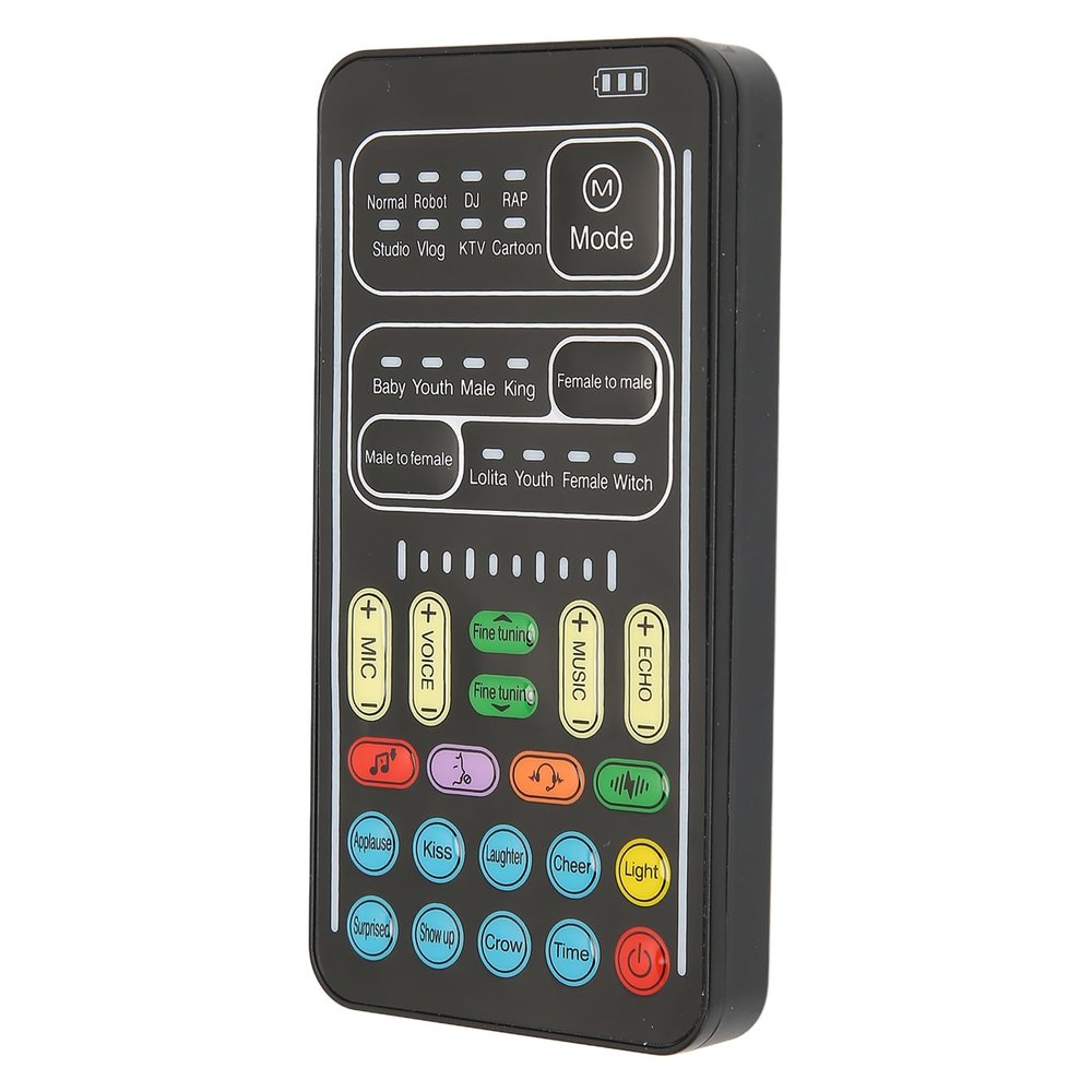 CHICIRIS Voice Changer Multifunctional Portable Sound Card for Entertainment Applause Laughter Sound Effects, for Online Games (I9 English Edition)