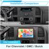 [2GB+64GB] Car Radio for Chevrolet Silverado Tahoe GMC Sierra Yukon 2007-2013 with 7 inch HD Touchscreen,Android 13 Wireless CarPlay & Android Auto,Backup Camera FM AM WiFi DSP SWC view 2
