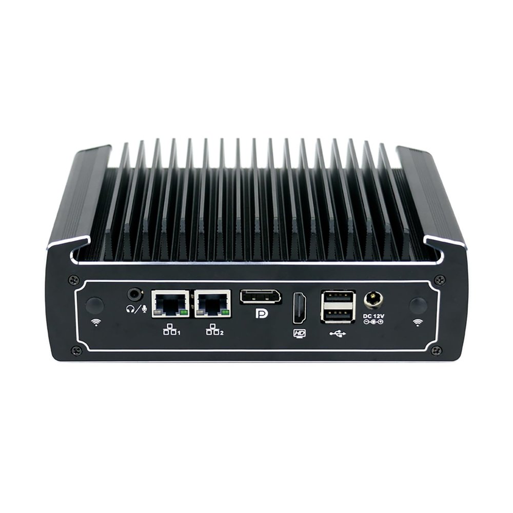 ANDAQI Fanless Mini PC, Industrial PC, TPM2.0, I3 10110U, BX01, 2 x COM, SIM Slot, HDMI, DP, 2 x I210 LAN, Vesa Mount, WOL, PXE, Watchdog, 16G RAM, 128G SSD, 1TB HDD